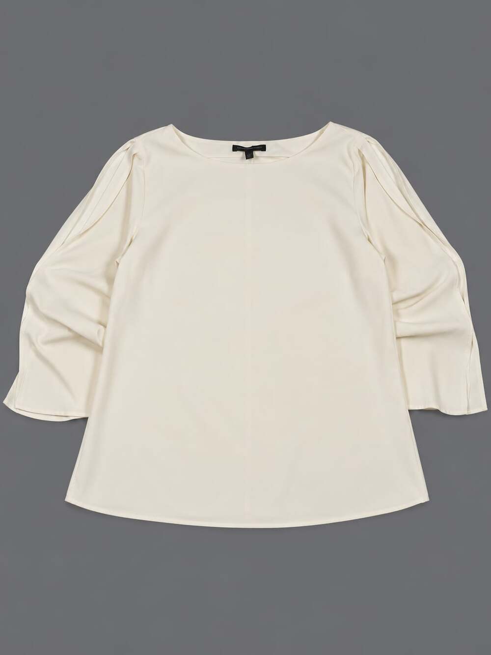 Banana Republic Off-White Crewneck Split Bell Sleeve Blouse